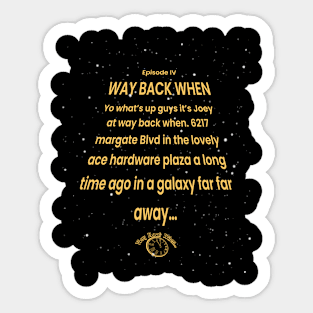 Way back crawl Sticker